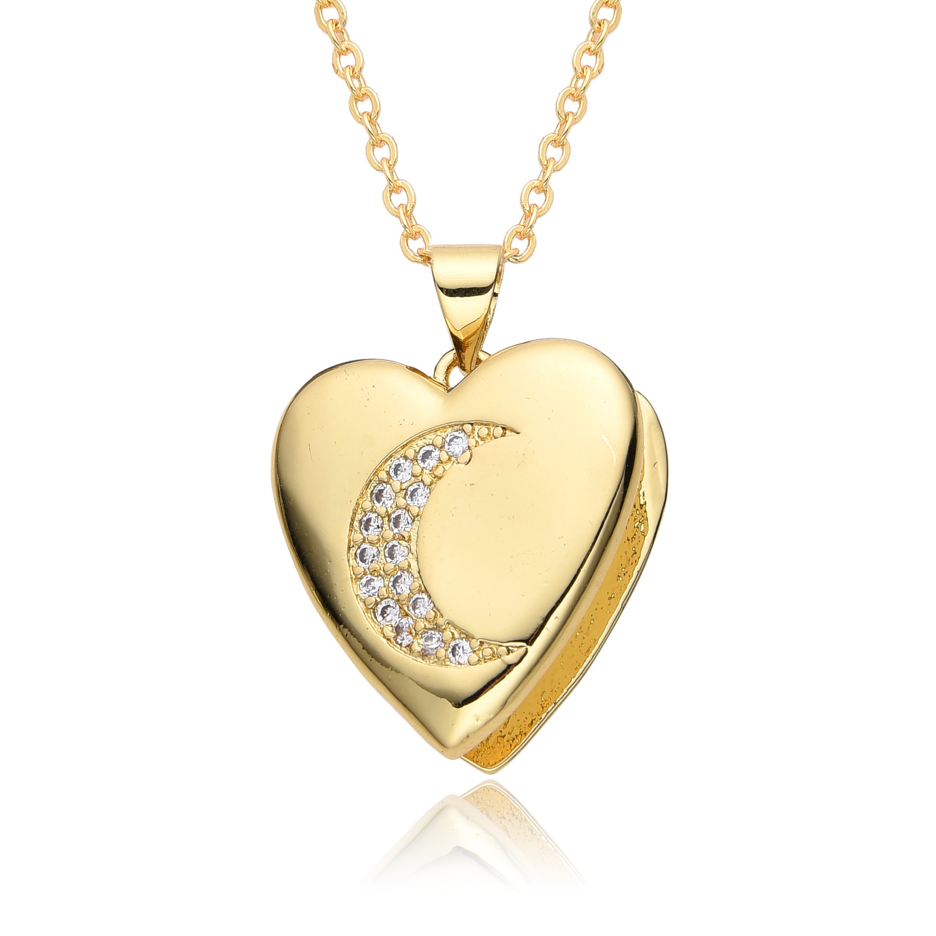 Wholesale Valentine's Day Love Virgin Mary Copper Plated Real Gold Necklace